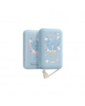 Belkin BoostCharge 便攜式行動電源 10K + 內置USB-C充電線 (迪士尼系列)