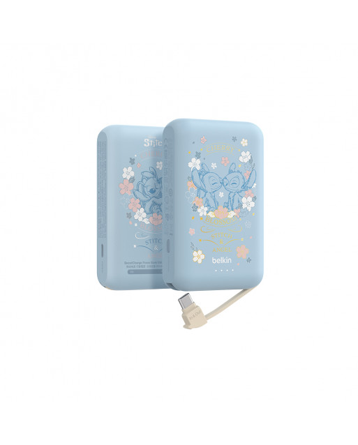 Belkin BoostCharge 便攜式行動電源 10K + 內置USB-C充電線 (迪士尼系列)