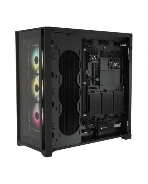 Corsair iCUE 5000X RGB鋼化玻璃中塔式ATX PC智能機箱 — 黑色