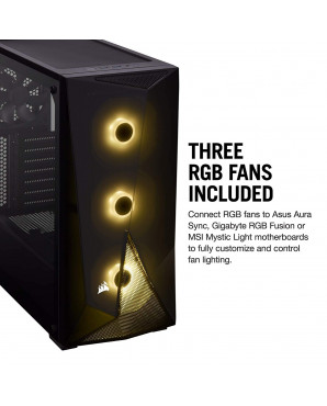 Corsair Carbide Series SPEC-DELTA RGB Tempered Glass Mid-Tower ATX Gaming Case — Black