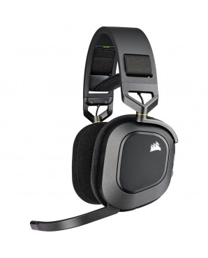 Corsair HS80 RGB WIRELESS Premium Gaming Headset with Spatial Audio Carbon
