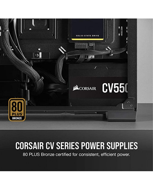 Corsair CV Series™ CV550 — 550 Watt 80 Plus® Bronze Certified PSU