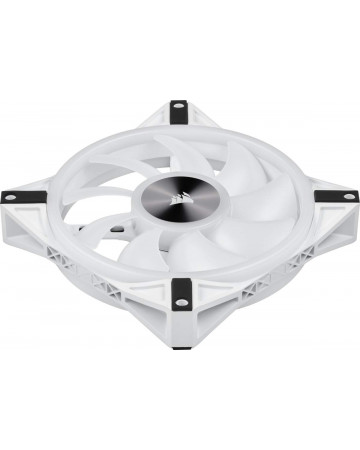 Corsair iCUE QL140 RGB 140mm PWM White Fan — Dual Fan Kit with Lighting Node CORE