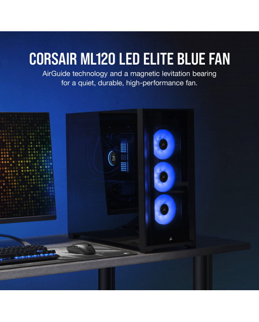 Corsair ML120 LED ELITE藍色高端120mm PWM磁懸浮風扇 