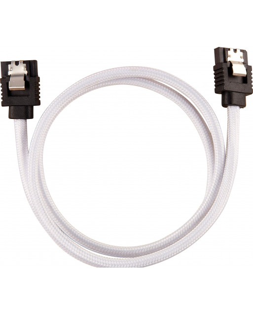 Corsair 帶外皮的Premium SATA 6Gbps 60cm線纜 — 白色