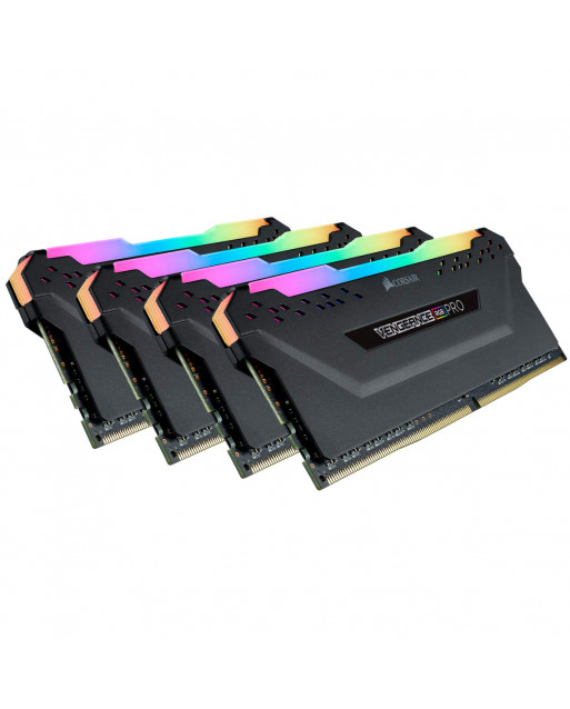 Corsair VENGEANCE® RGB PRO 32GB (4 x 8GB) DDR4 DRAM 3200MHz C16 記憶體套件 — 黑色