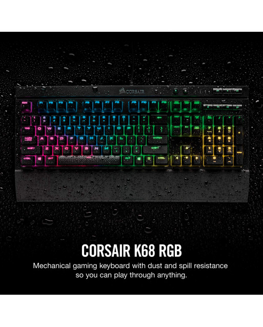 Corsair K68 RGB 機械遊戲鍵盤 - CHERRY® MX Red