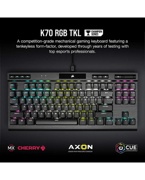 Corsair K70 RGB TKL CHAMPION SERIES 機械遊戲鍵盤 — CHERRY® MX SPEED