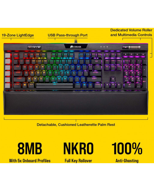 Corsair K95 RGB PLATINUM XT 機械遊戲鍵盤 — CHERRY® MX Brown