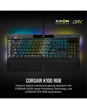 Corsair K100 RGB 機械遊戲鍵盤 — CHERRY® MX Speed — 黑色