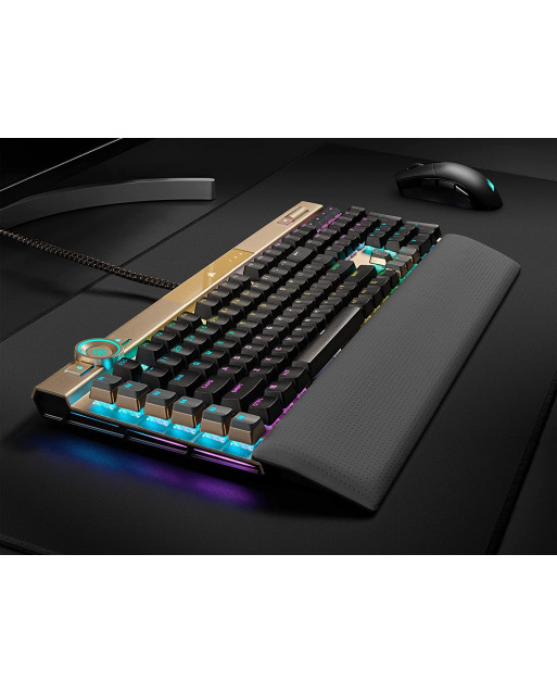 Corsair K100 RGB光學 機械遊戲鍵盤 - 璀璨金