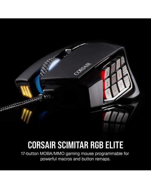 Corsair SCIMITAR RGB ELITE Optical MOBA/MMO 遊戲滑鼠