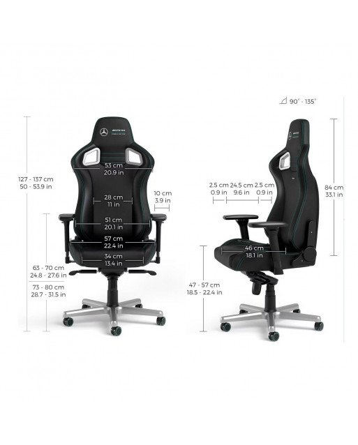 Noblechairs「EPIC Mercedes-AMG Petronas F1 Team」人體工學高背電競椅