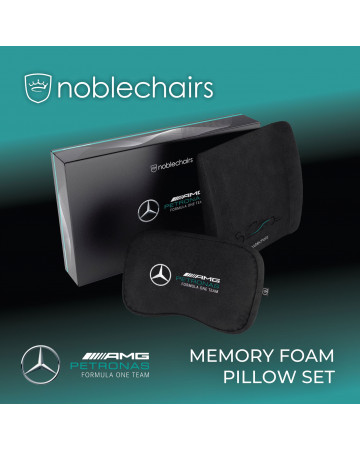 Noblechairs Memory Foam Pillow Set 記憶泡棉套裝 – Mercedes AMG Petronas F1 Team Edition (頭枕+腰枕)
