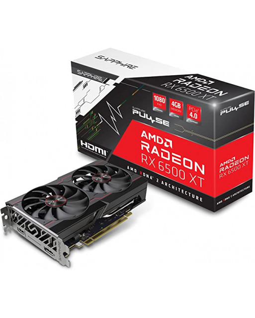     Sapphire PULSE AMD RADEON™ RX 6500 XT GAMING OC 4GB GDDR6 HDMI / DP     