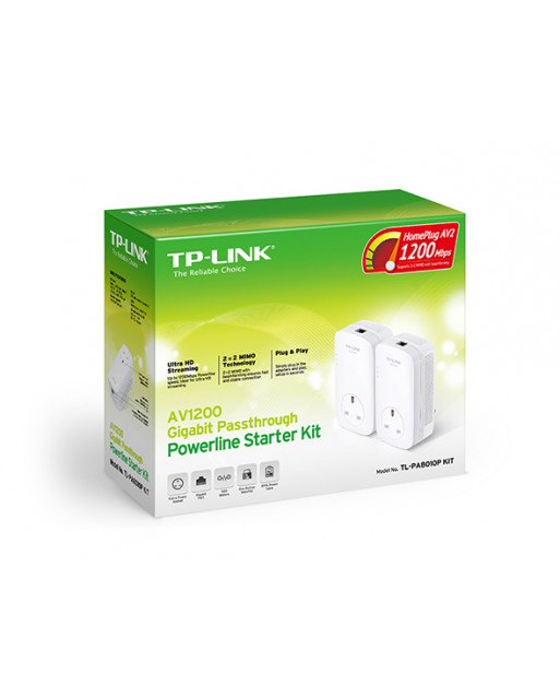 TP-Link TL-PA8010P KIT AV1200 Gigabit電力線網路橋接器雙包組(Kit)